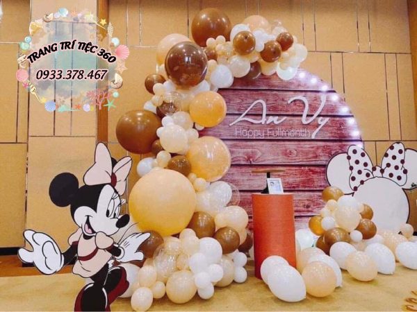 Trang trí sinh nhật bé gái chủ đề chuột Minnie mẫu 84