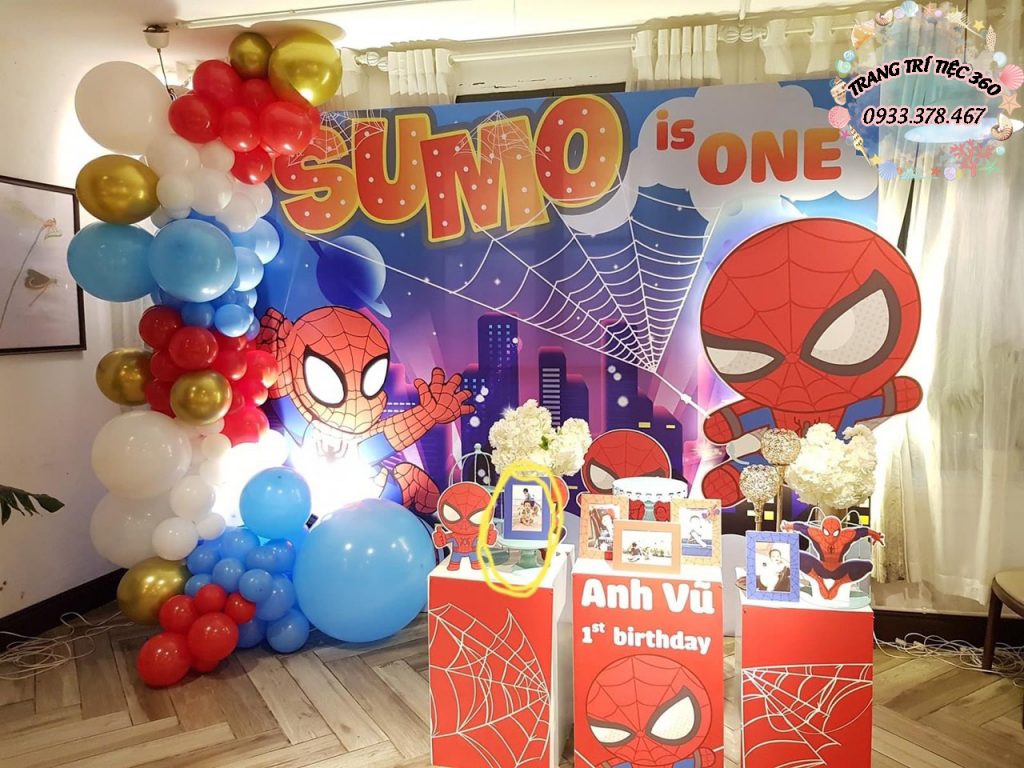 Trang trí sinh nhật tại nhà cho bé trai Anh Vũ